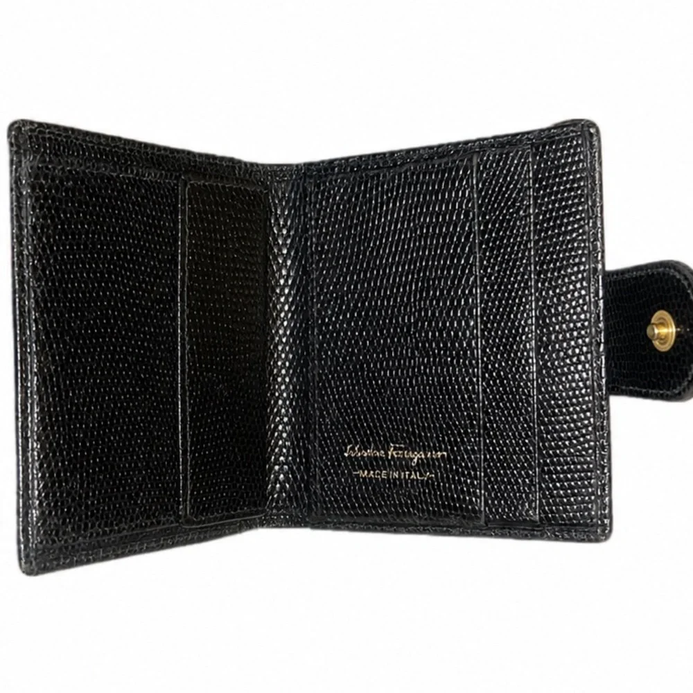 Salvatore Ferragamo Black Vara Bow Leather Wallet